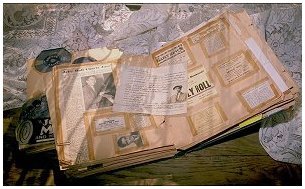 Click on photograph to enlarge view of the 24th September 1938 - 58-page Scrapbook - compiled by Jelly Roll Morton
